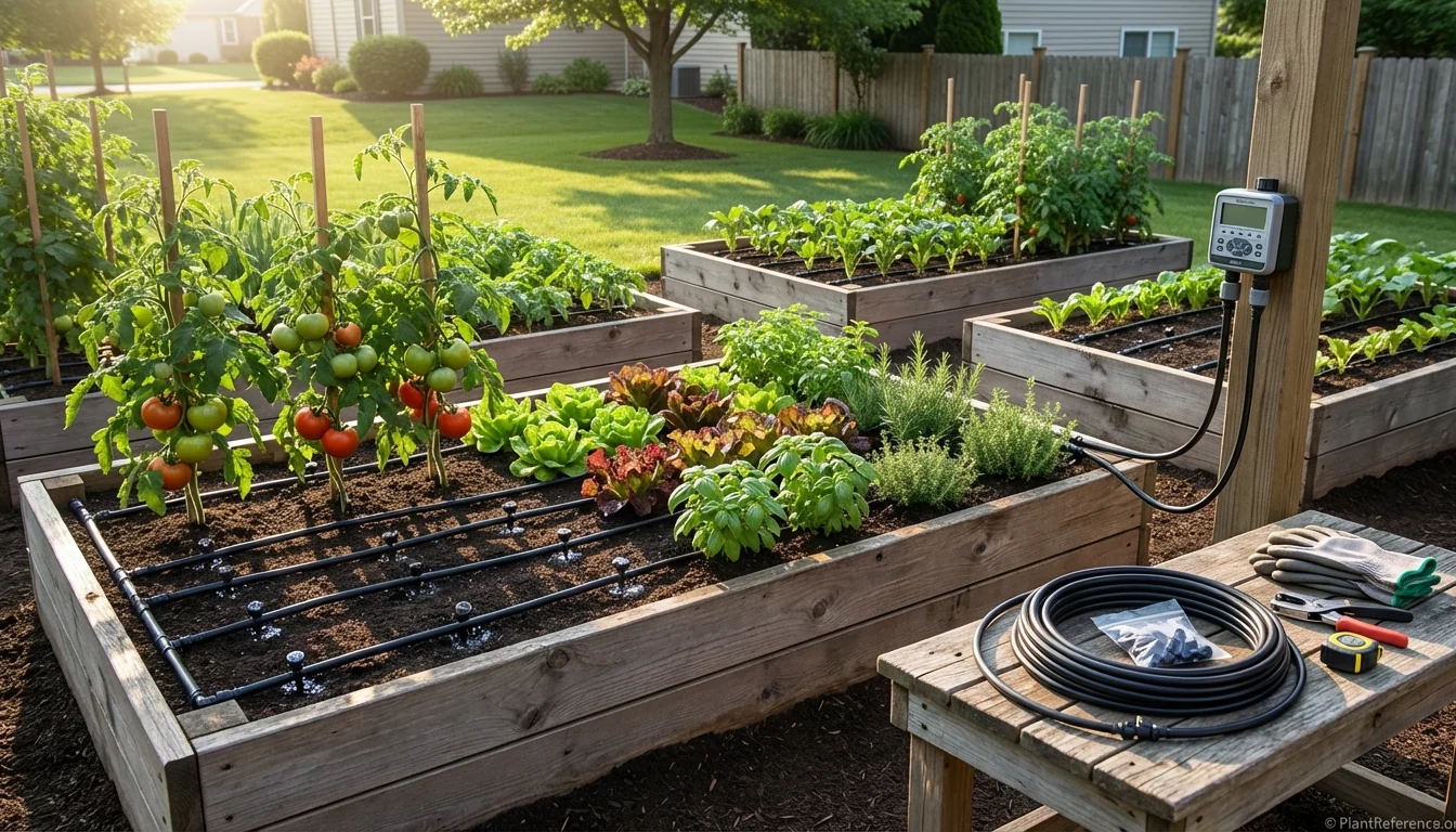 Best drip irrigation systems for raised beds with timer and even water coverage across vegetable garden