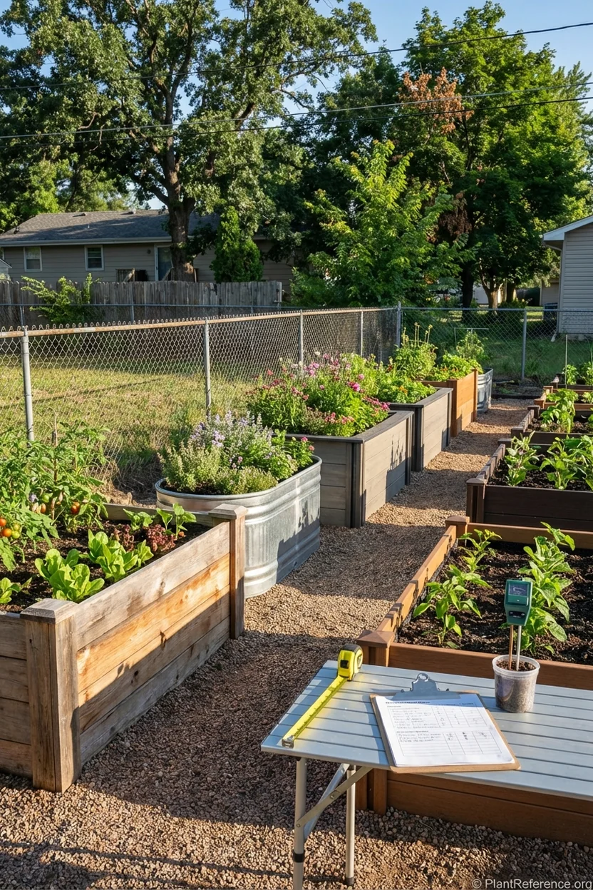 Seven raised garden bed kits being tested side by side for durability and performance comparison