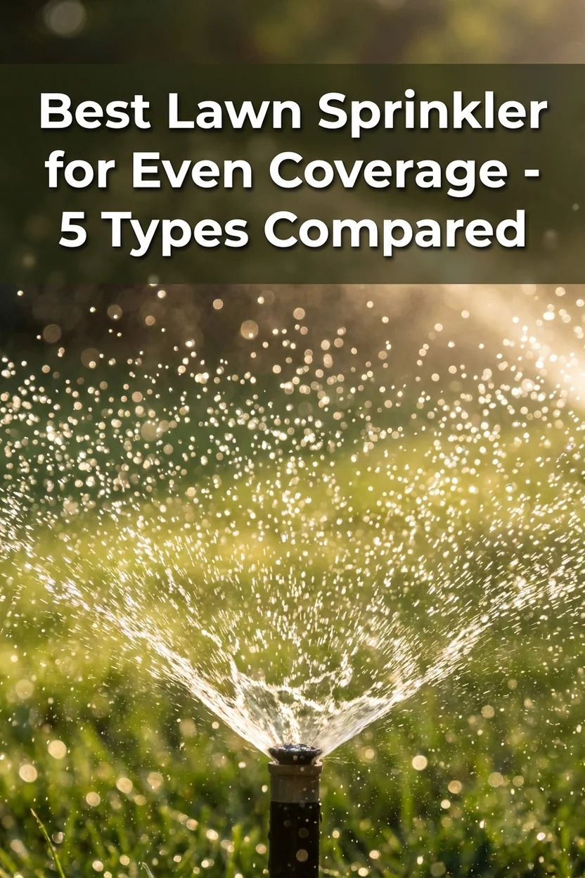 Best lawn sprinkler comparison showing 5 sprinkler types ranked by coverage uniformity