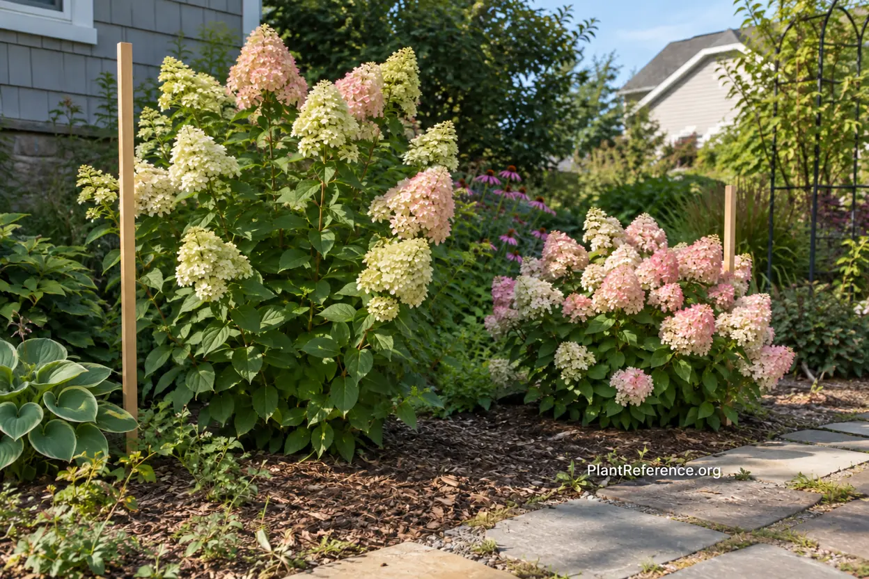 Little Lime and Bobo hydrangeas compared for mature compact size