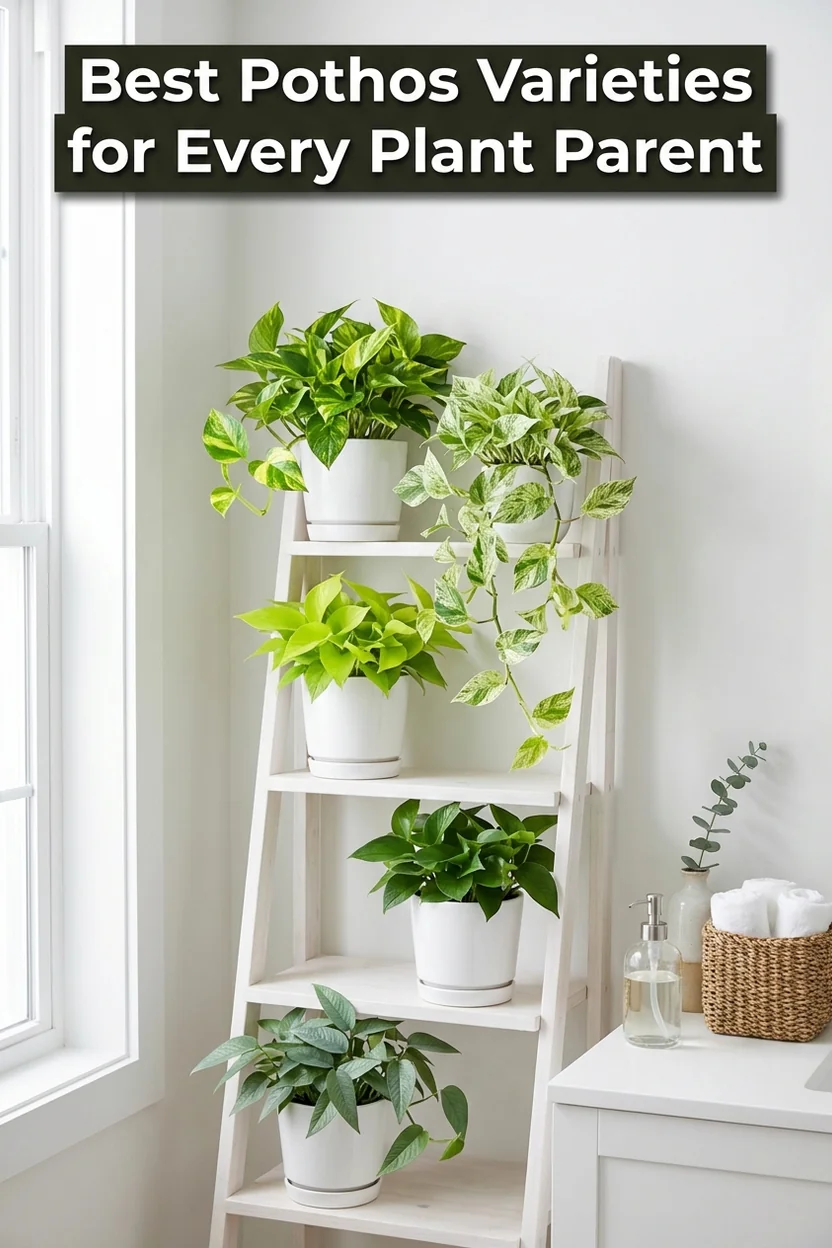 Best pothos varieties guide showing golden, marble queen, neon and rare varieties