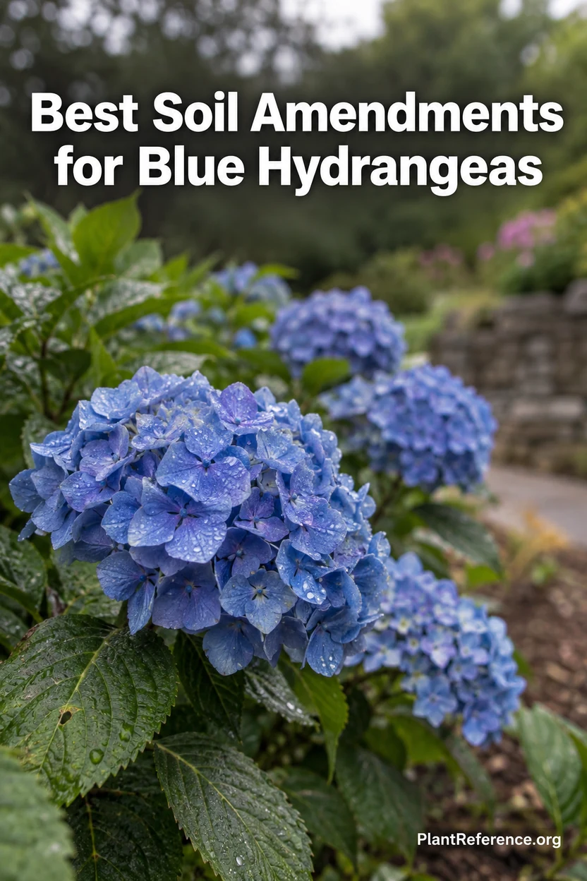 Best soil amendments for blue hydrangeas including sulfur, aluminum sulfate and pH test kits