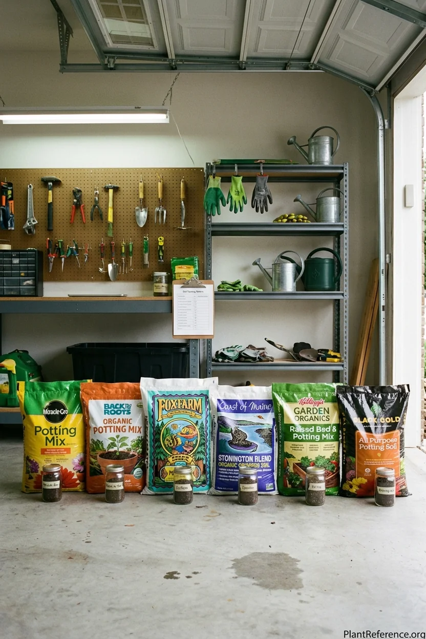 Six best commercial raised bed soil mixes arranged for comparison testing