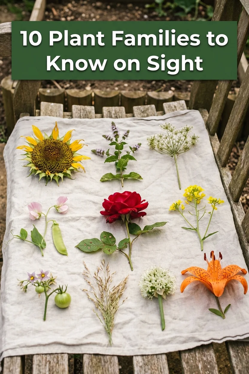 Visual guide to ten common plant families every gardener should recognize on sight