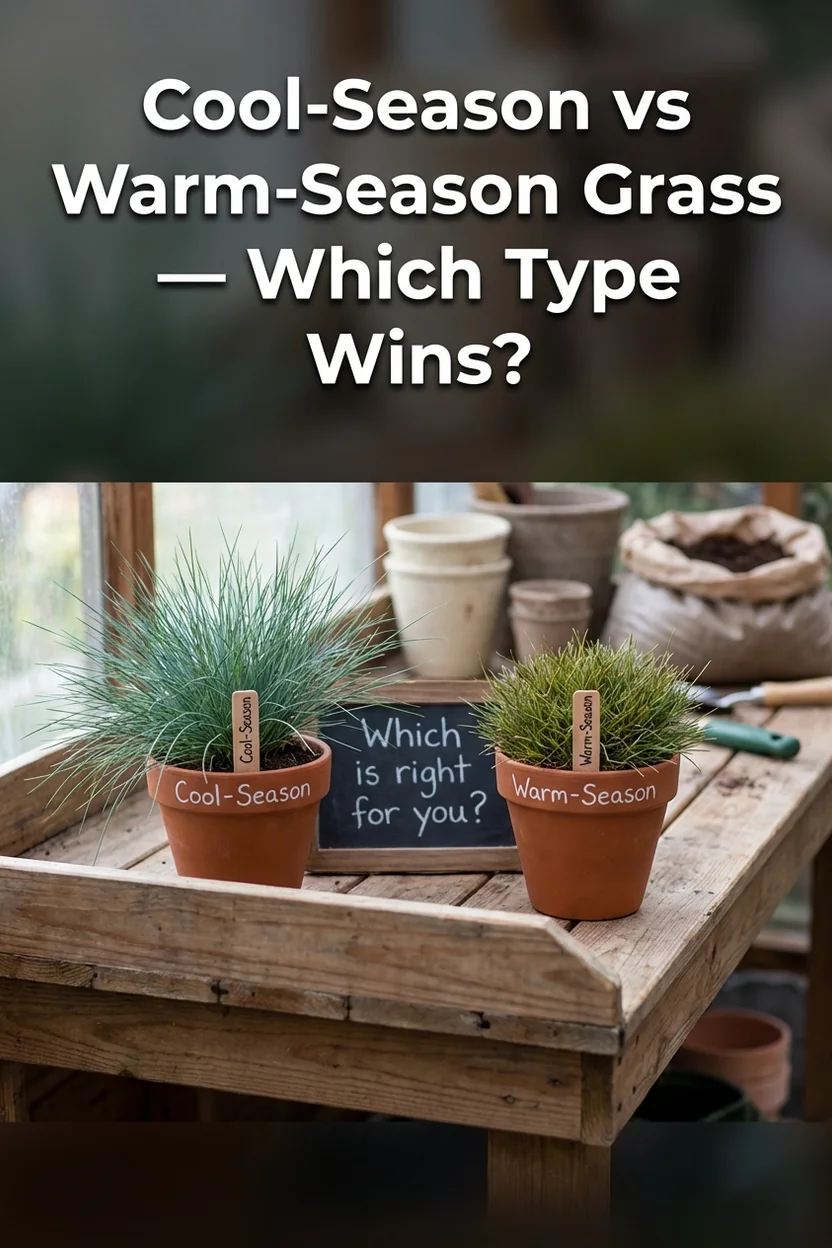 Cool season vs warm season grass comparison showing peak seasons dormancy periods and best regions for each type