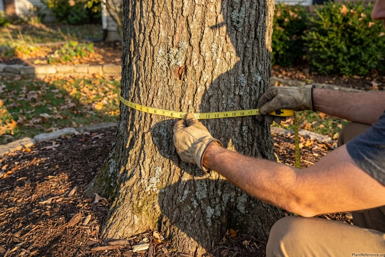 Proper DBH measurement technique at 4.5 feet height to determine tree removal permit requirements