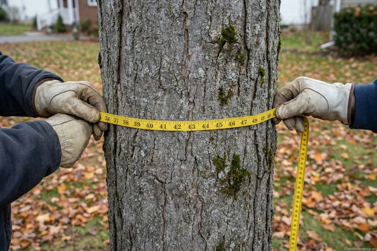Proper technique for measuring tree diameter at breast height for permit requirements