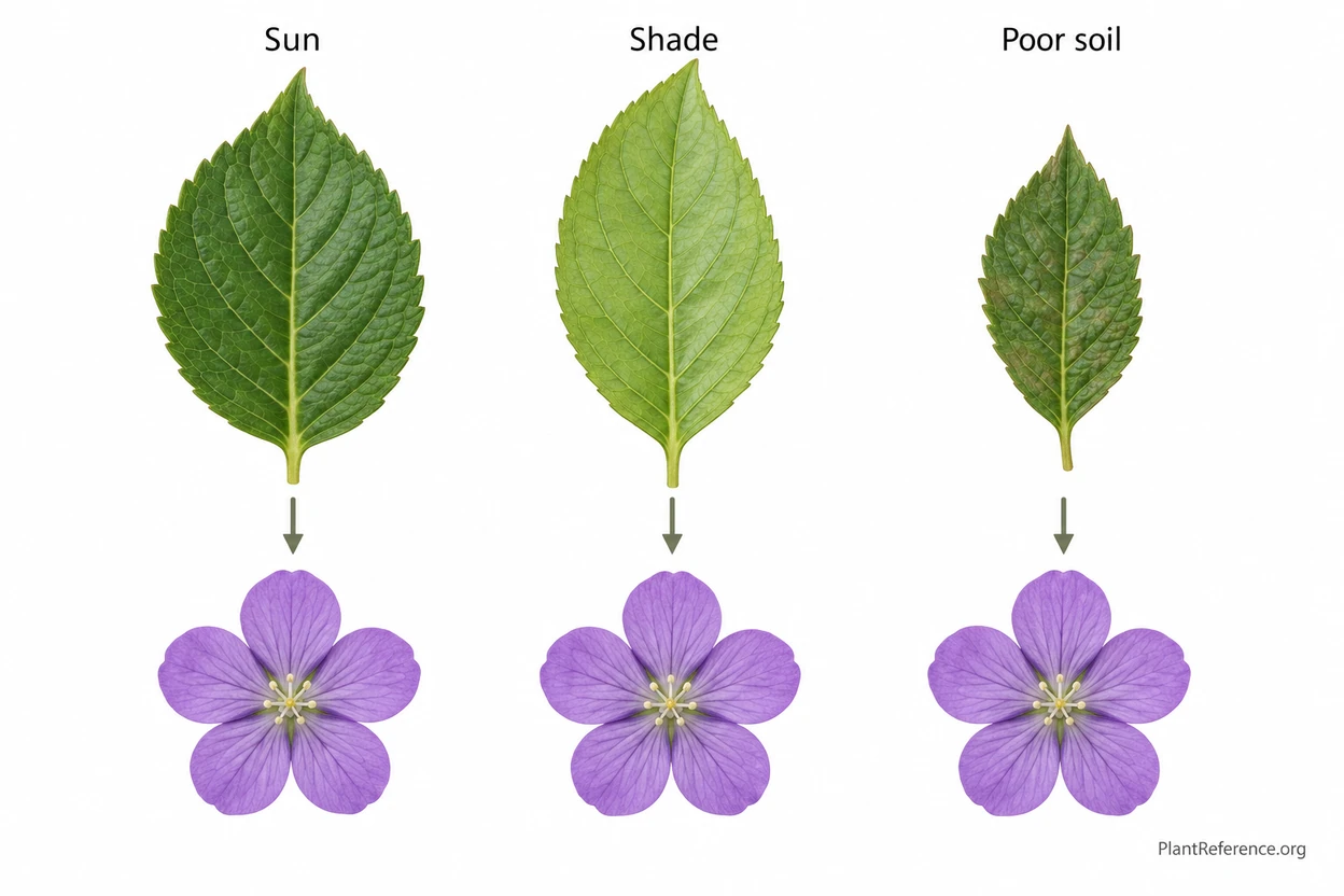 Comparison showing why flower morphology is more genetically stable than leaf morphology for plant identification