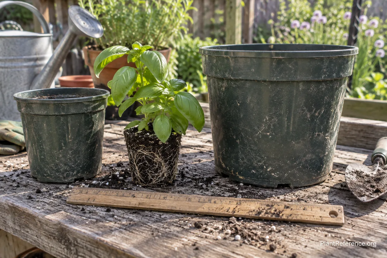 One- and two-gallon herb pots compared for root growth