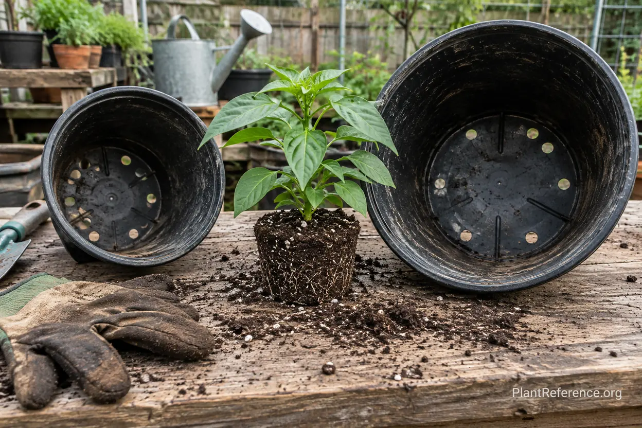 Three- and five-gallon pots compared for growing peppers