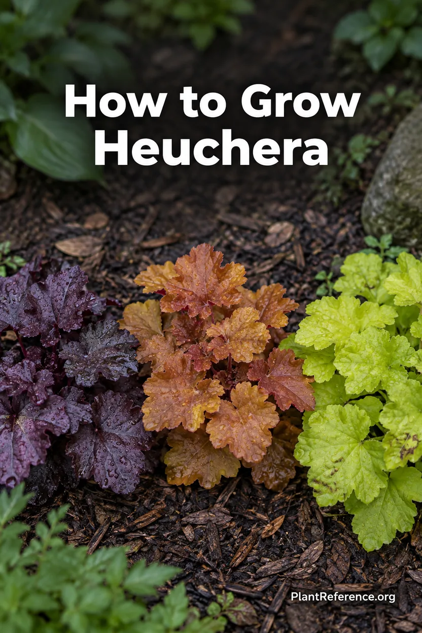 How to grow heuchera coral bells with dark purple amber and chartreuse leaves in shade