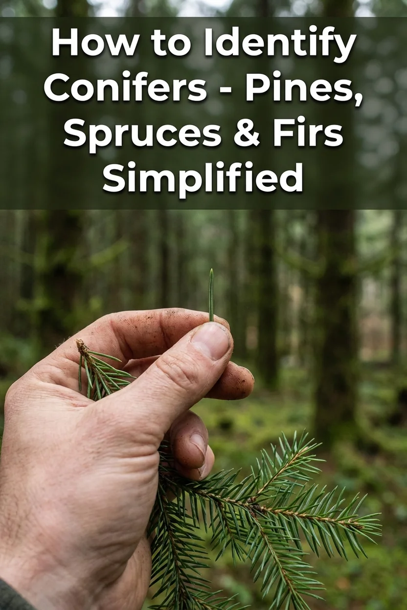 How to identify conifers pine spruce fir needle comparison guide