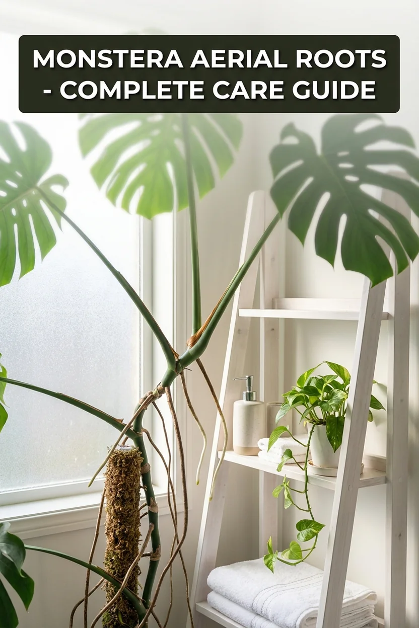 Guide to managing monstera aerial roots for healthy climbing growth