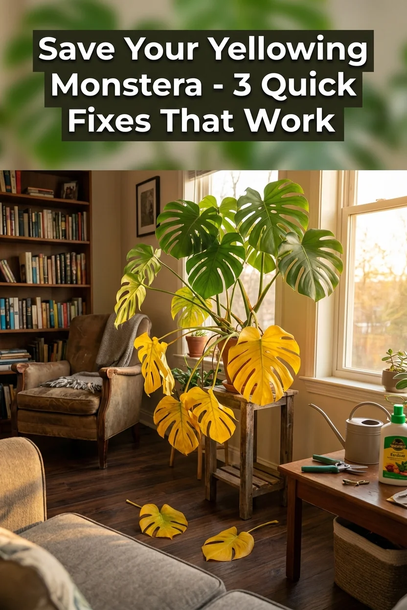 Monstera yellow leaves diagnostic guide with treatment solutions