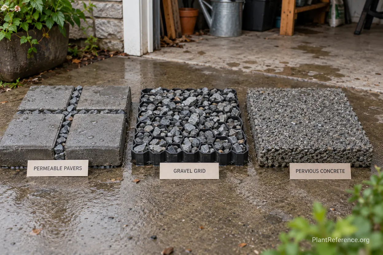 Permeable pavers gravel grid and pervious concrete compared