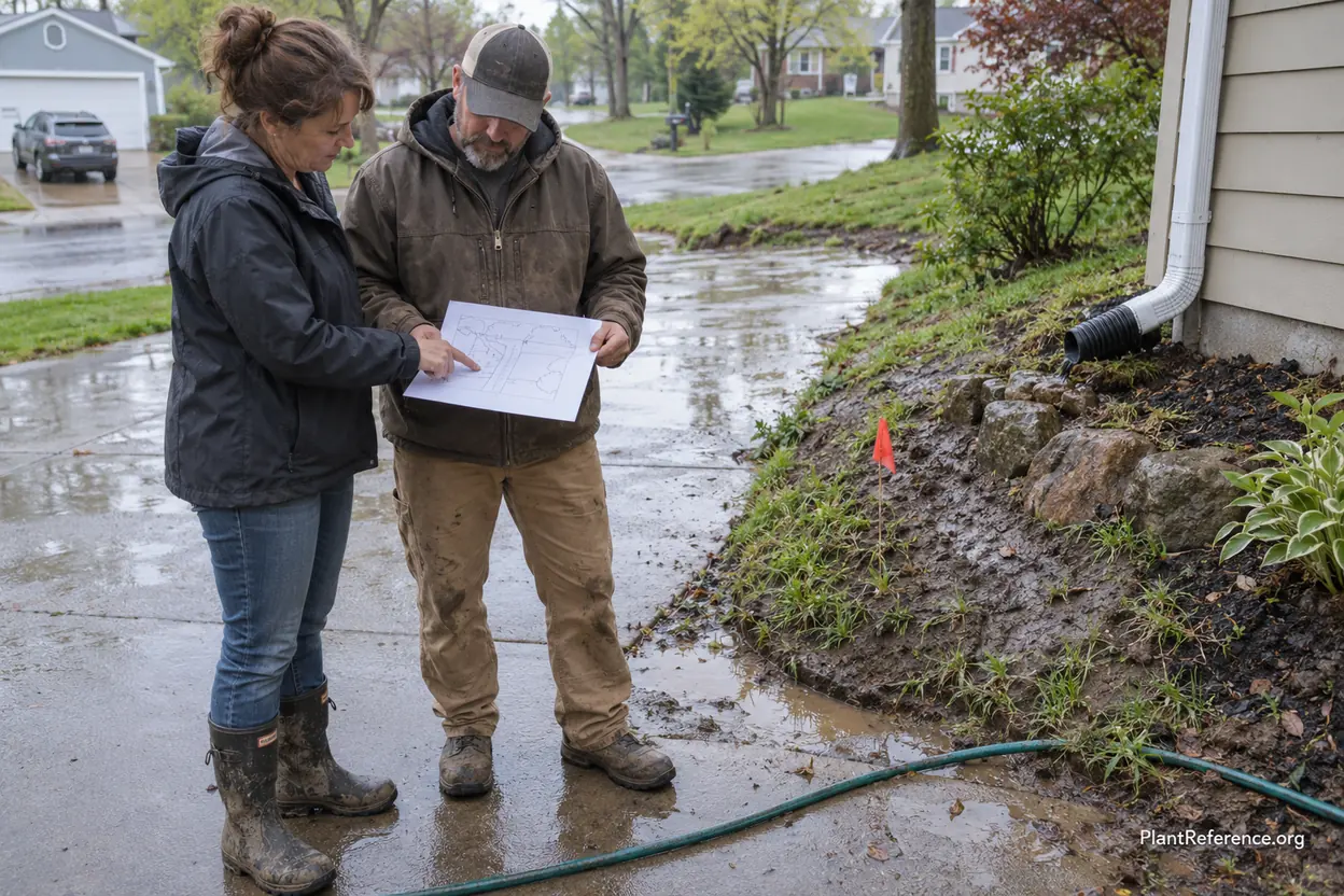 Soil and runoff assessment before permeable driveway installation