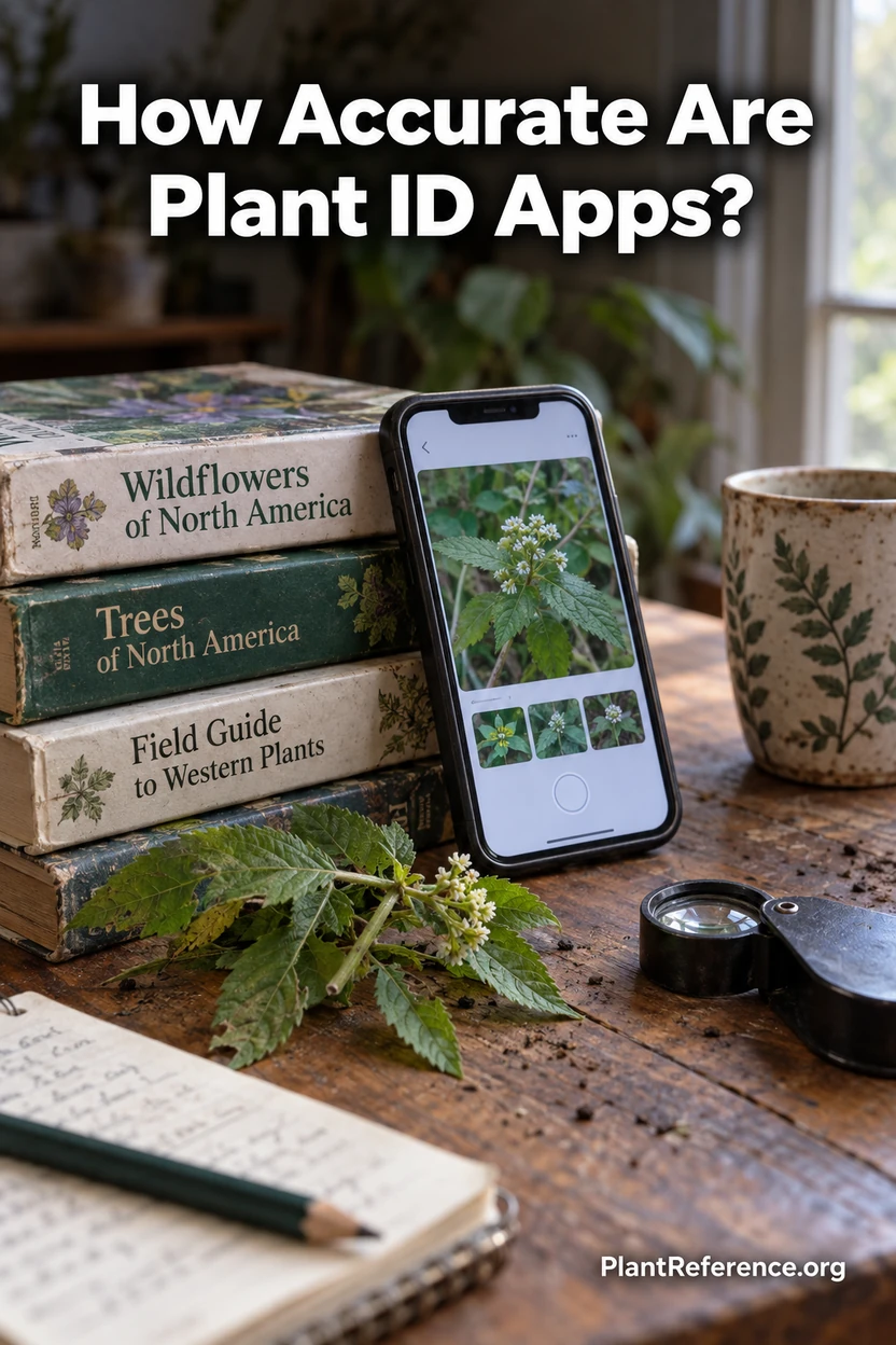 Plant identification app accuracy guide showing how to photograph plants for reliable results