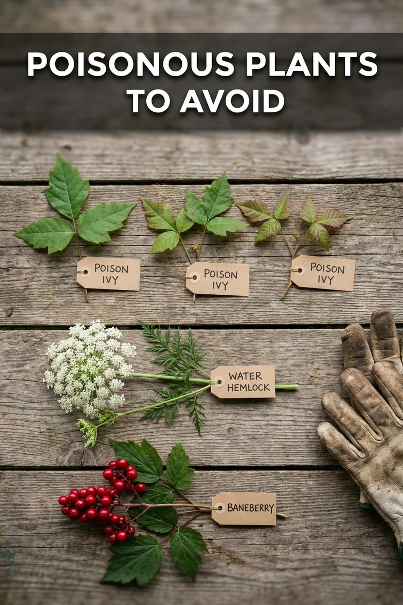 Poisonous plants identification safety guide for yards trails and gardens