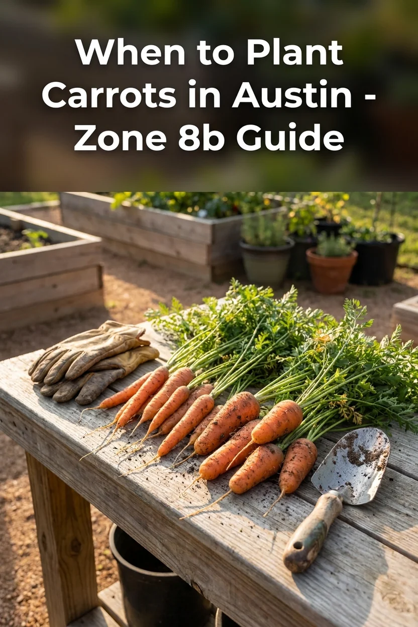 Austin carrot planting guide with dates and variety recommendations for Zone 8b