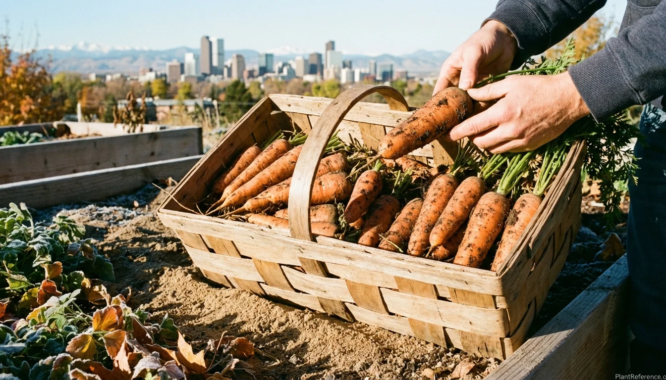 When to plant carrots in Denver - healthy carrot harvest in Zone 5a Colorado garden