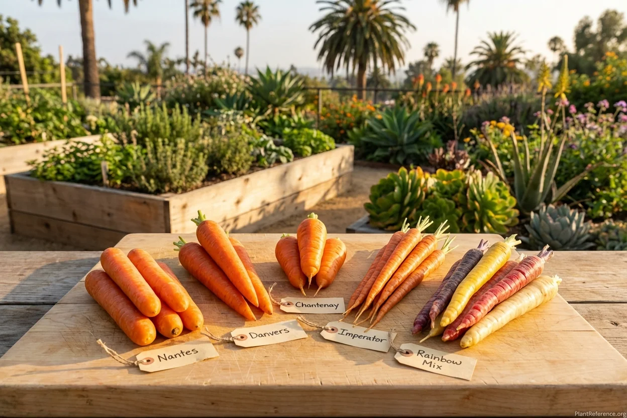 Five carrot varieties compared for Los Angeles Zone 10b gardens and clay soil