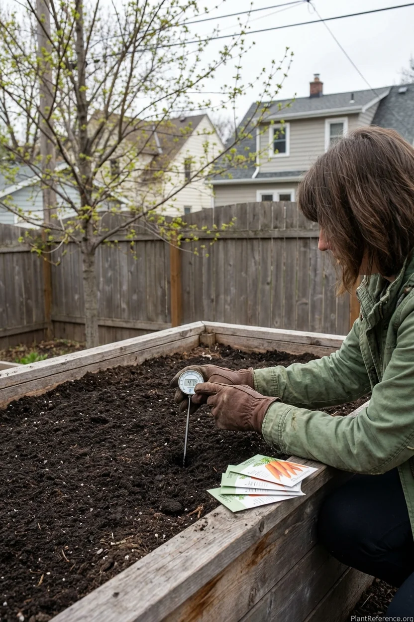 Checking Minneapolis soil temperature for optimal carrot planting timing in Zone 4a