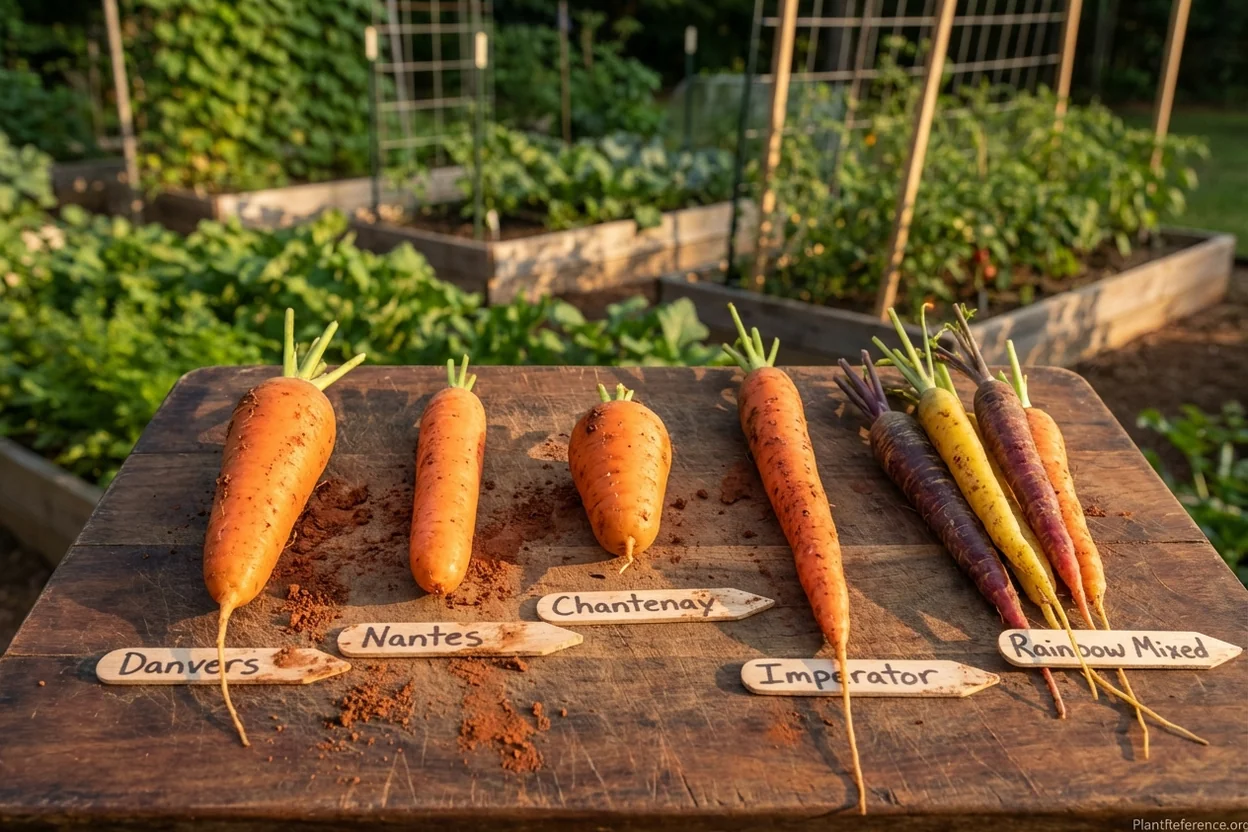 Five carrot varieties compared for Raleigh Zone 7b gardens and Piedmont red clay