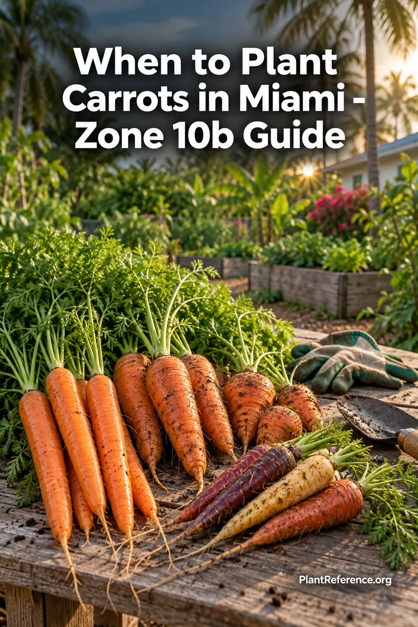 Miami carrot planting guide with dates and variety recommendations for Zone 10b