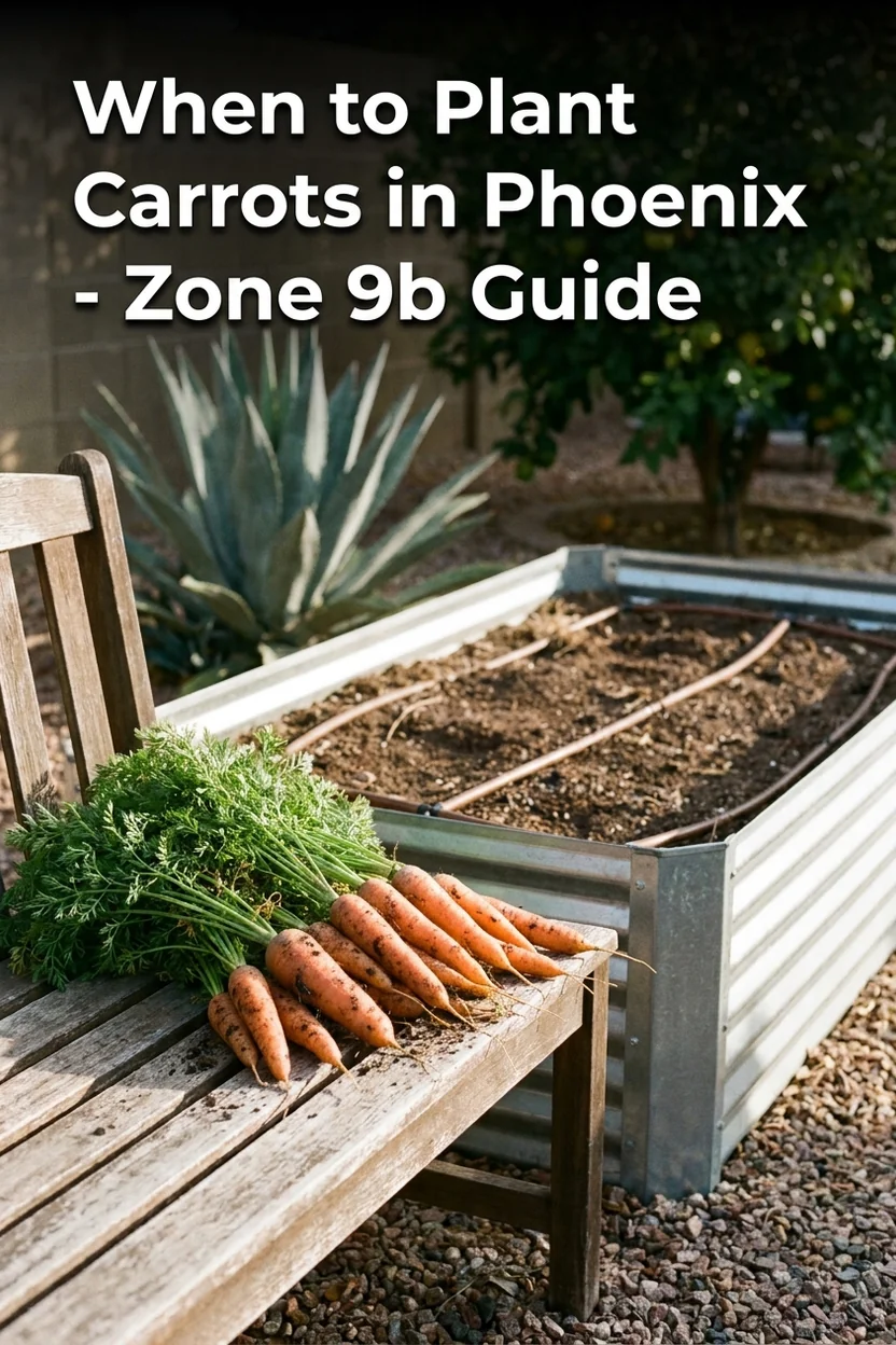 Phoenix Arizona carrot planting calendar and best varieties for Zone 9b desert gardens