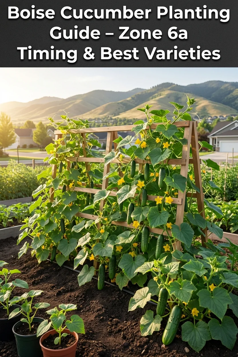 Complete cucumber planting timeline for Boise Zone 6a showing specific dates and best varieties