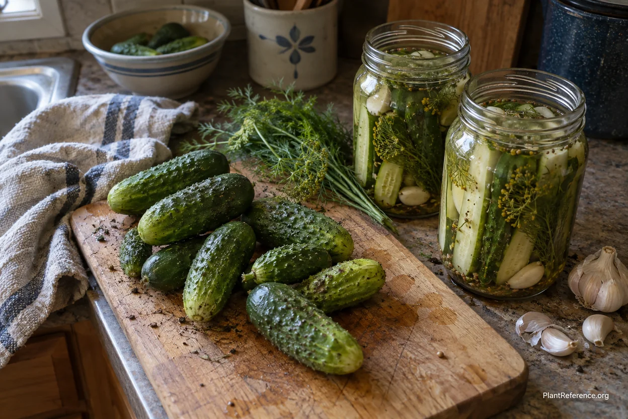 Fresh cucumbers and homemade refrigerator pickles from Milwaukee Zone 5b garden