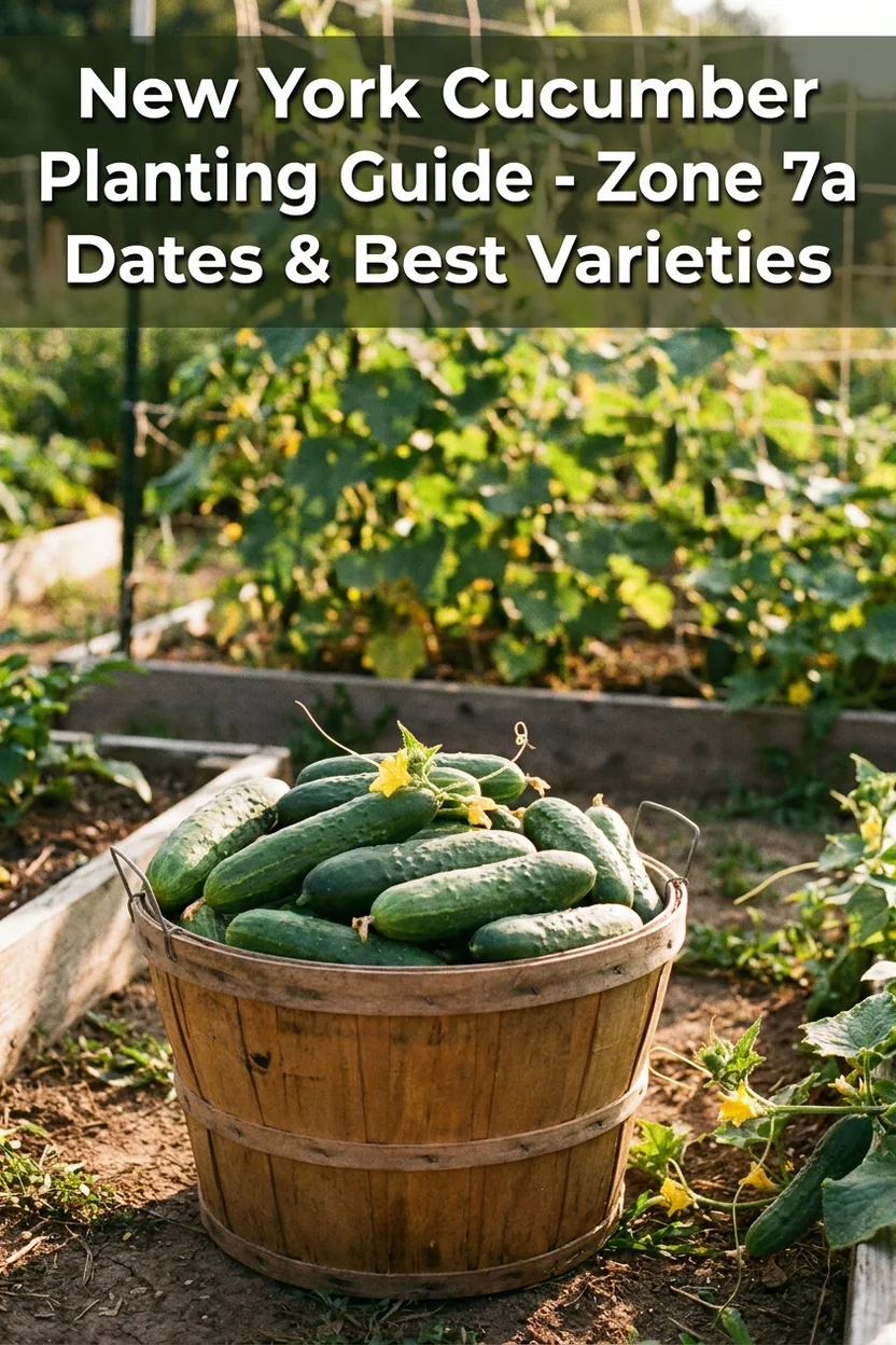 New York cucumber planting guide with dates and best varieties for Zone 7a