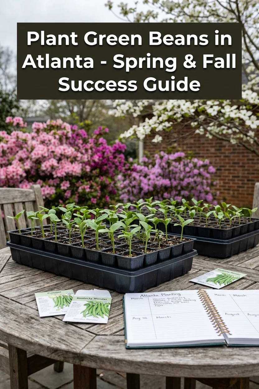 Atlanta green bean planting calendar showing spring and fall planting dates