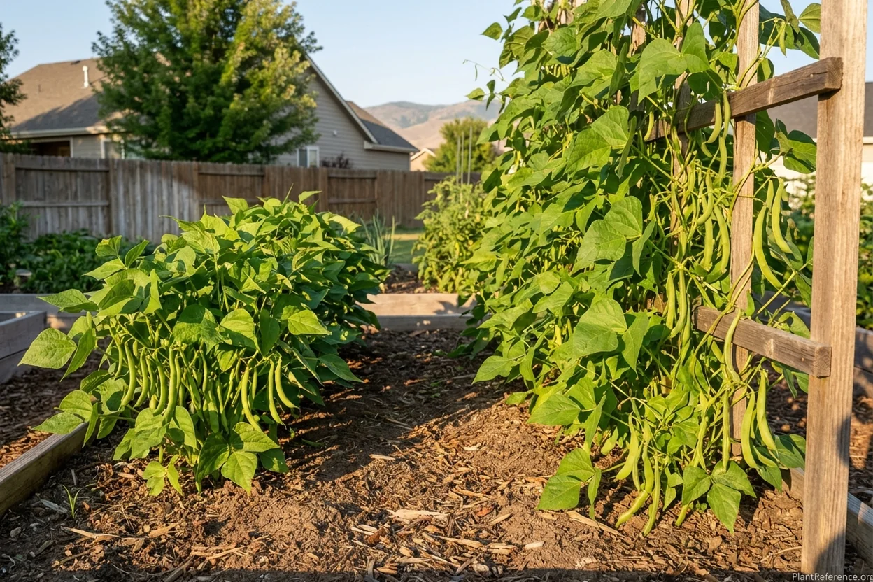 Bush and pole green bean varieties comparison in Boise Idaho Zone 6a garden