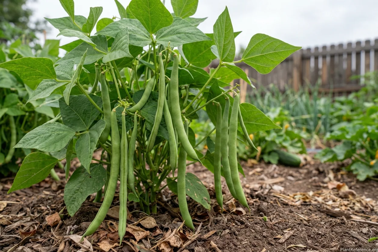 Provider green bean pods ready for harvest in Denver Zone 5a garden