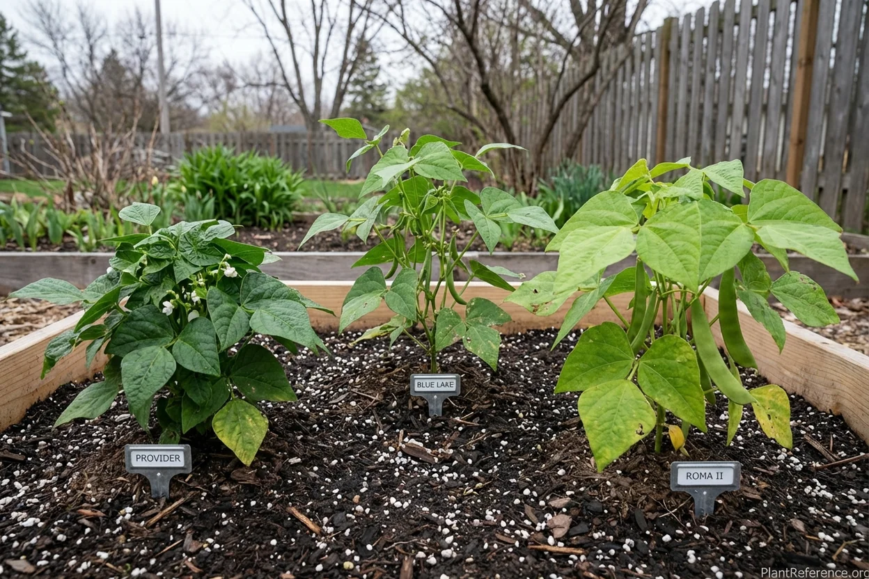Comparison of Provider, Blue Lake, and Roma II green bean varieties in Minneapolis Zone 4a garden