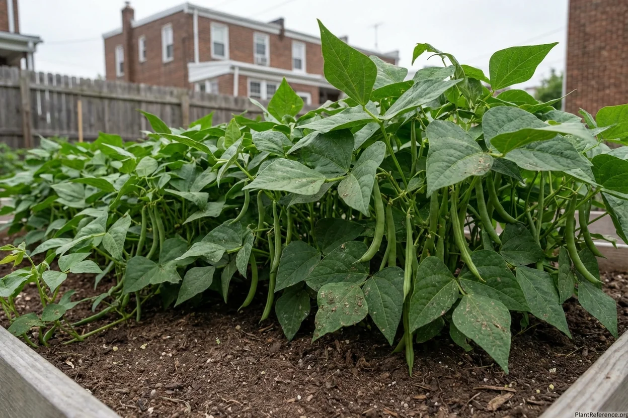 Provider green bean plants showing determinate bush growth habit perfect for Philadelphia succession planting