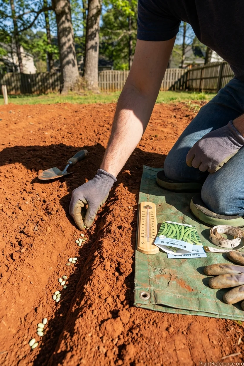 Planting green beans in Raleigh North Carolina using proper spacing and timing for Zone 7b success