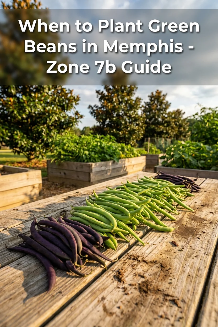 Memphis green bean planting guide with dates and variety recommendations for Zone 7b