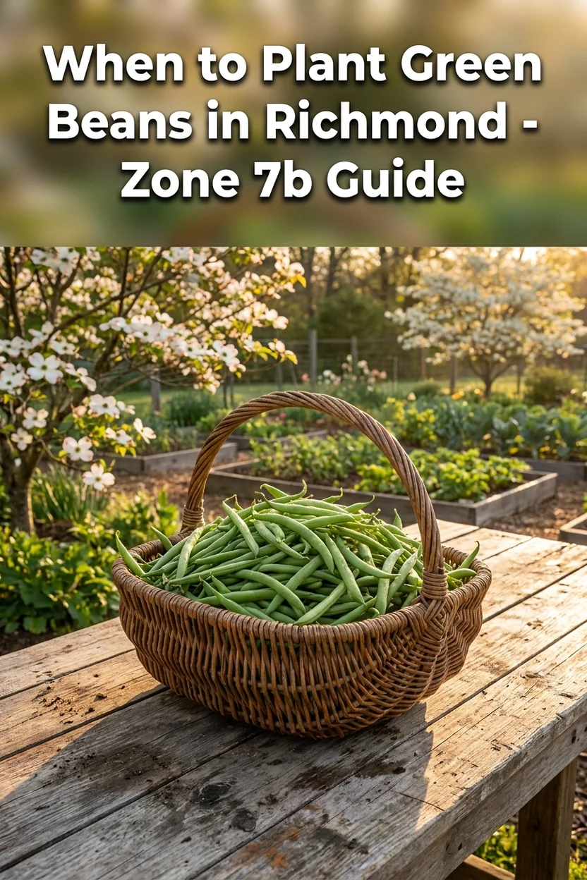 Richmond green bean planting guide with dates and variety recommendations for Zone 7b