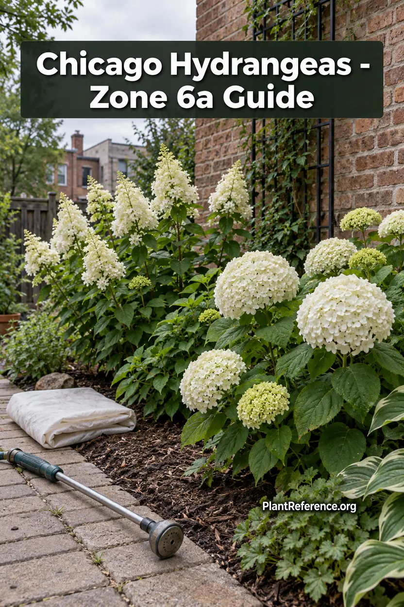 Chicago hydrangea guide with Zone 6a varieties and planting dates