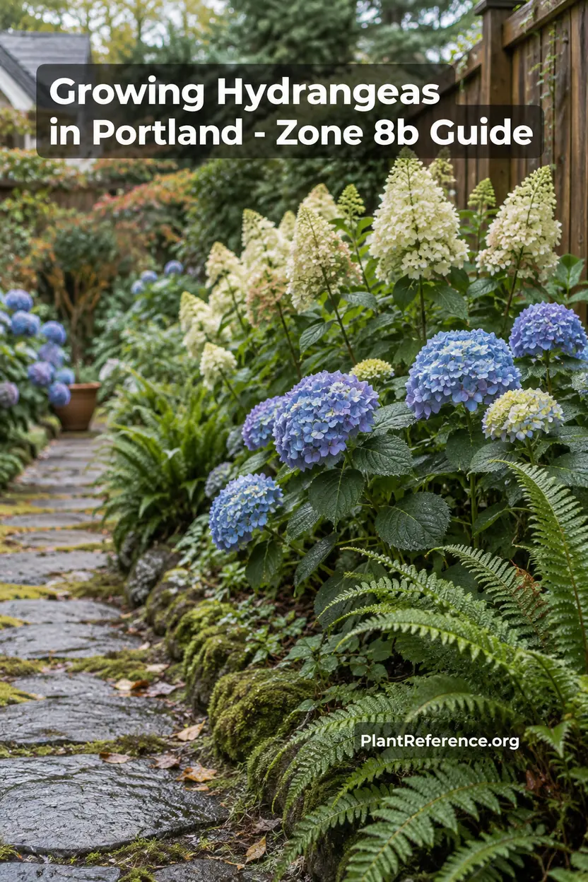 Portland hydrangea guide with Zone 8b planting dates and best varieties