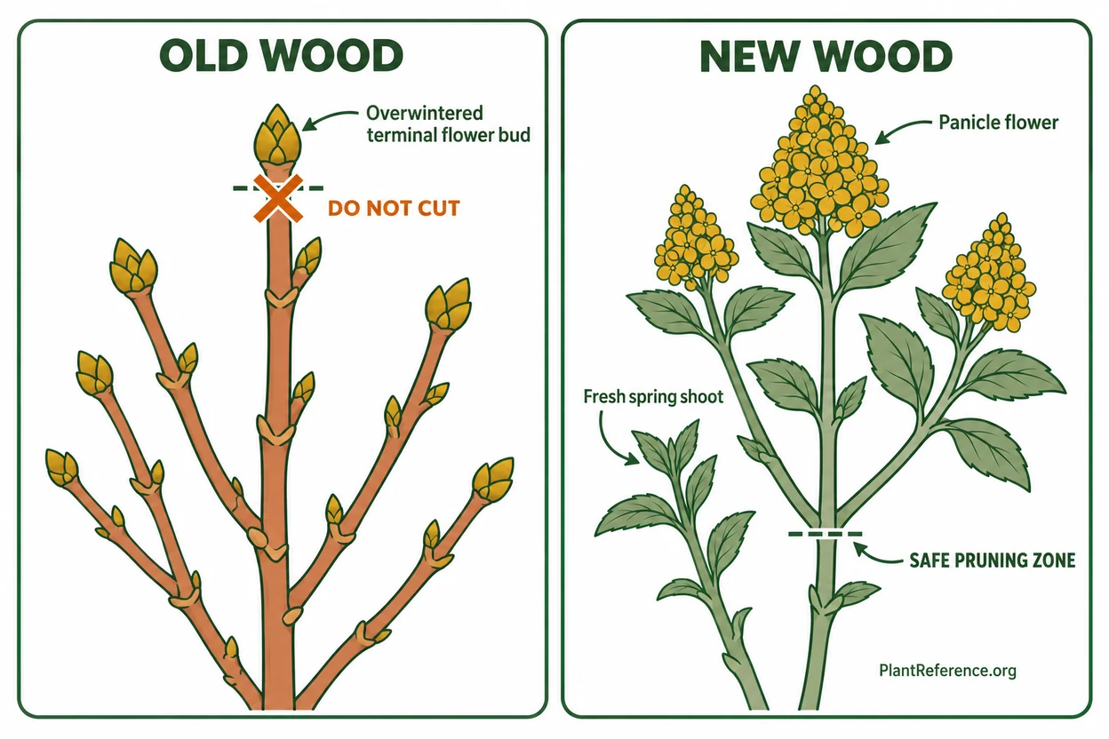 Old wood and new wood hydrangea pruning comparison for Portland gardens
