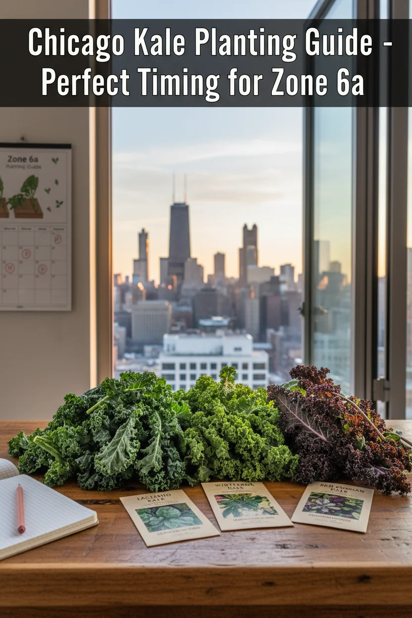Chicago kale planting guide showing optimal spring and fall planting dates