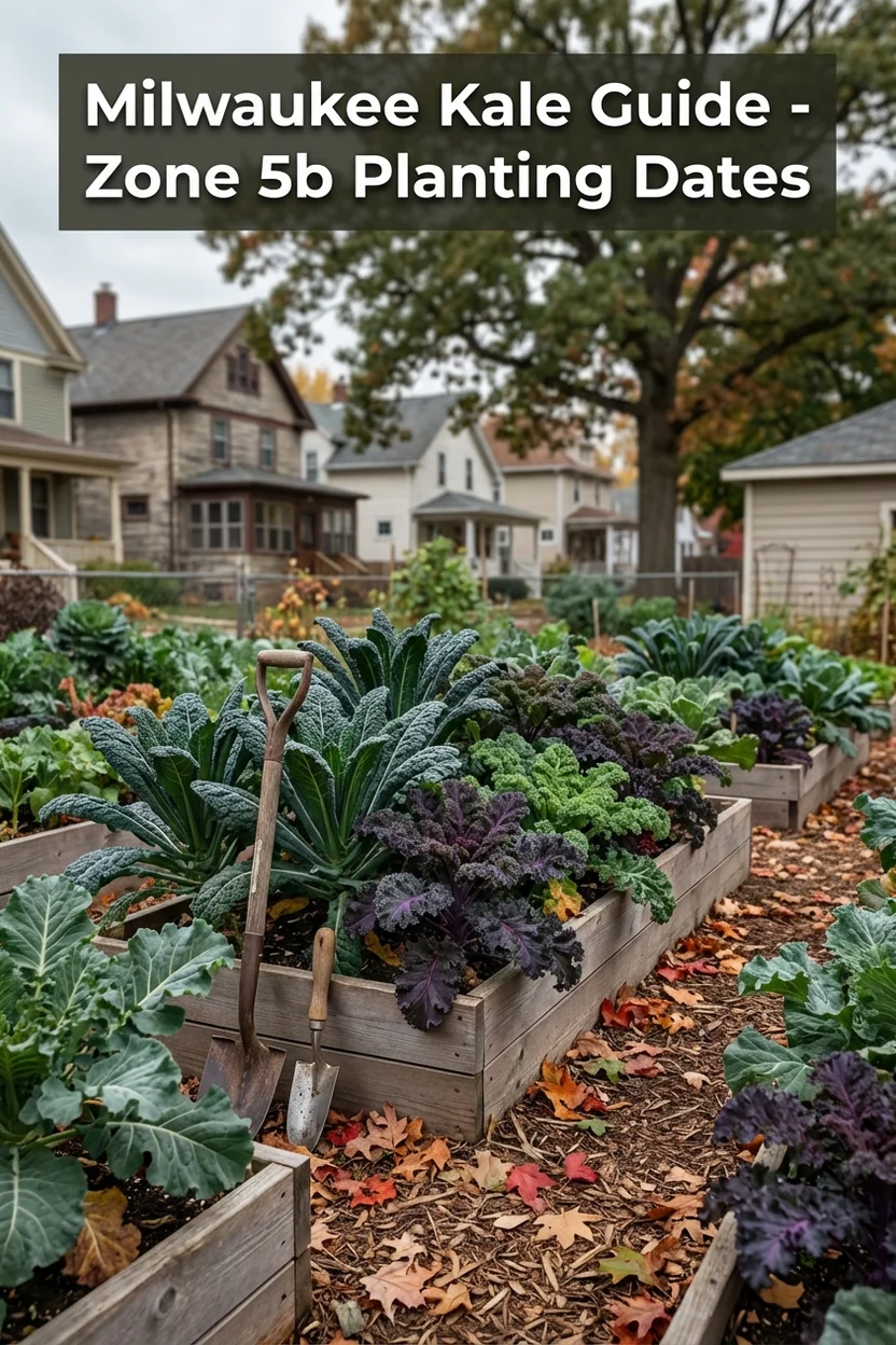 Milwaukee kale planting schedule for Zone 5b with harvest calendar