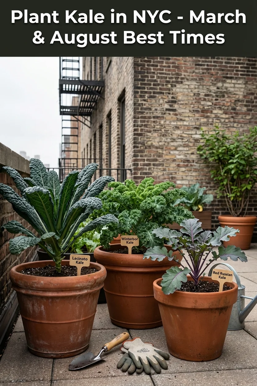 Best time to plant kale in New York with planting calendar for Zone 7a