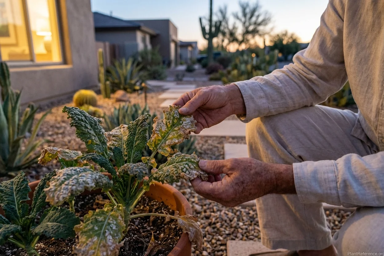 Diagnosing kale problems specific to Phoenix desert growing conditions