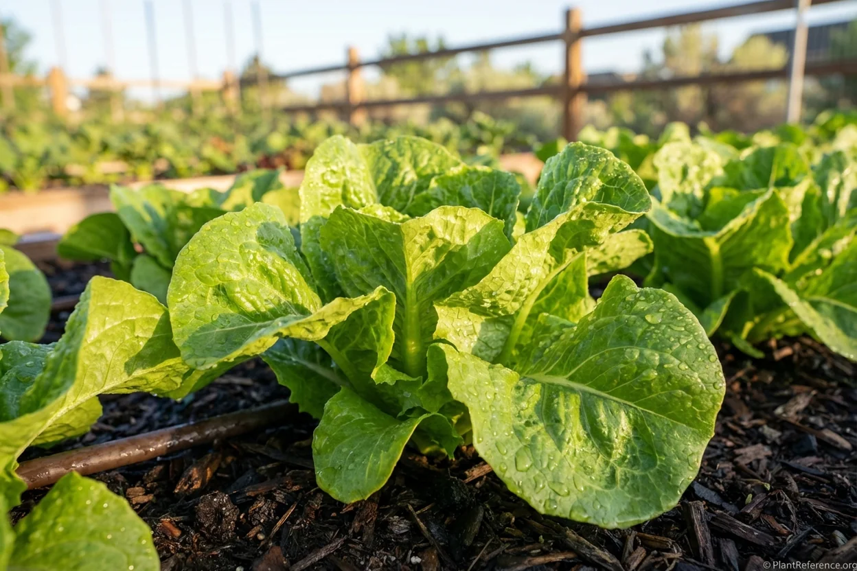 Healthy lettuce showing proper growth in Boise's Zone 6a dry climate conditions