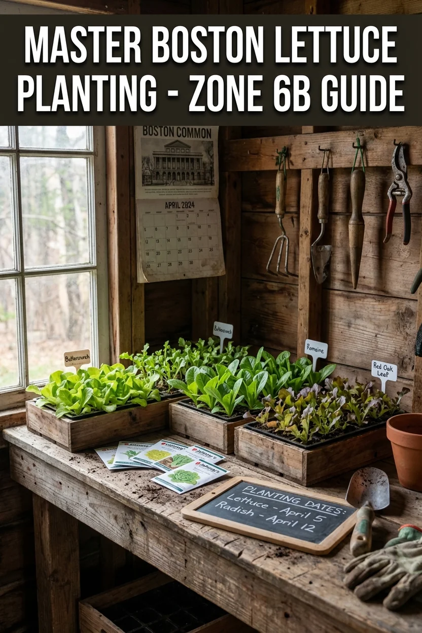 Boston lettuce planting calendar for Zone 6b with spring and fall dates