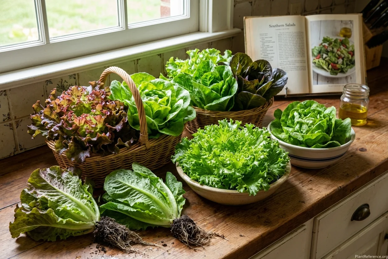 Fresh lettuce varieties harvested from Nashville garden